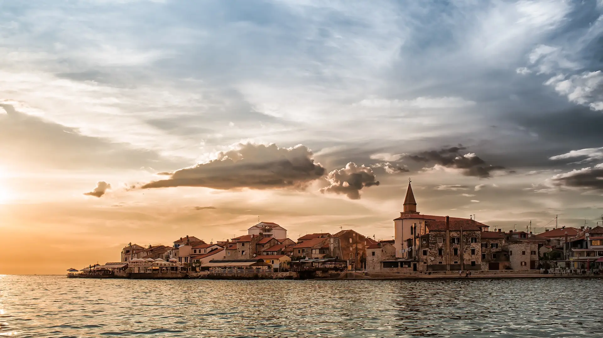 Adriatic coast in Umag Croatia