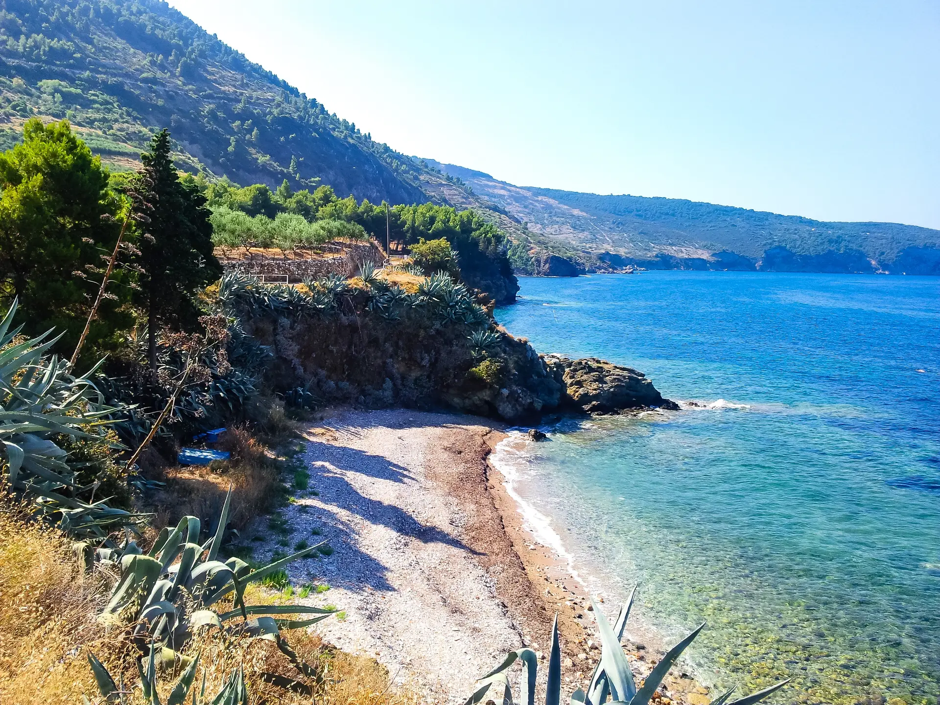 Beautiful coastline and beach on island Vis in Croatia